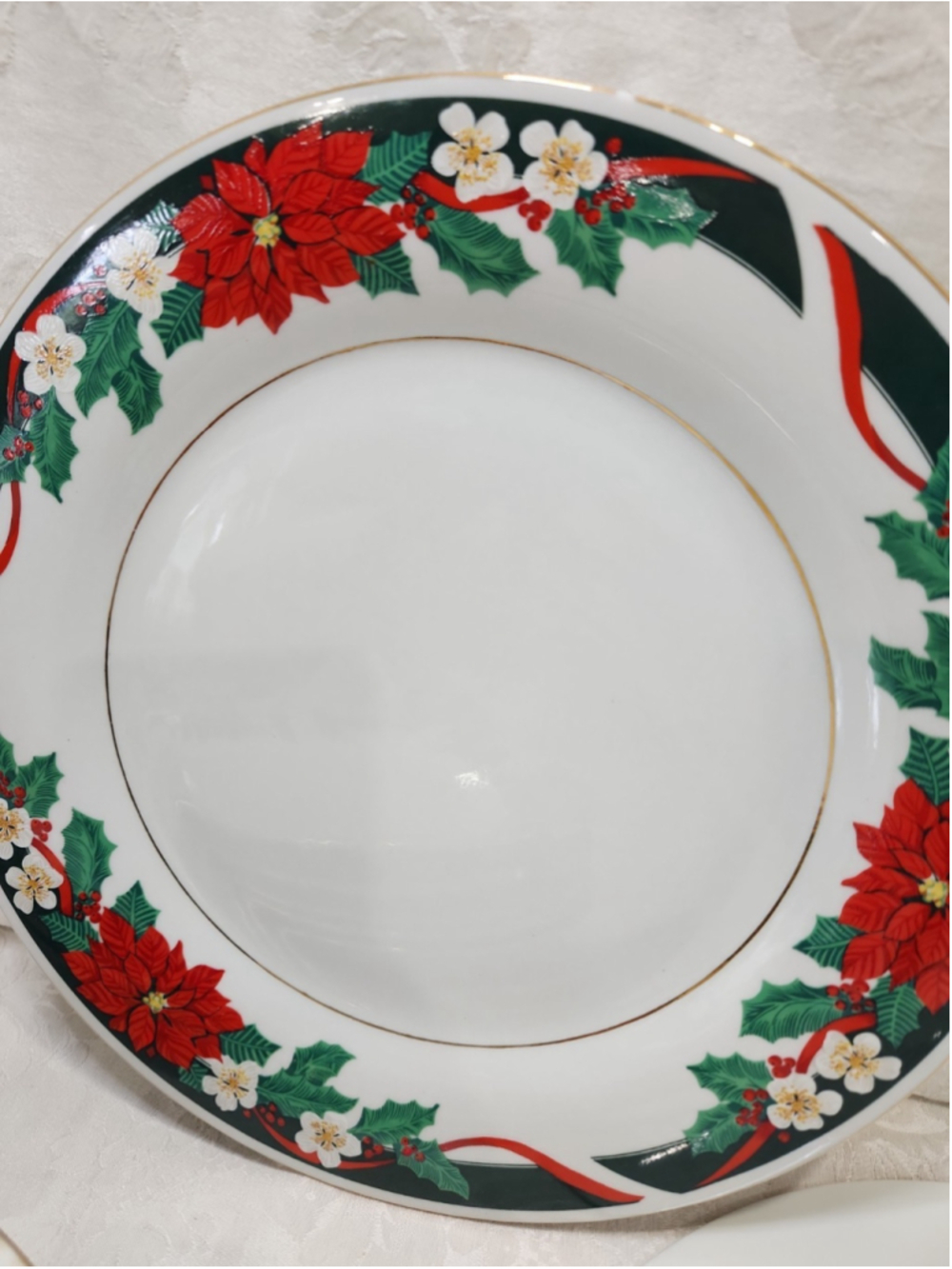 Tienshan Deck the Halls 10 1/2" Dinner Plate, Replacement